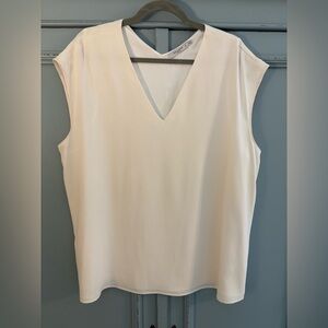 MM LAFLEUR cream v-neck blouse